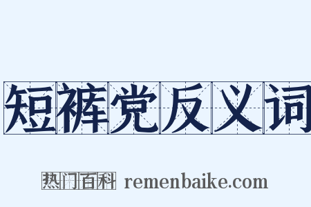 短裤党反义词是什么意思的图片